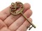 4 69mm Antique Bronze Ornate Metal Skeleton Key Charms